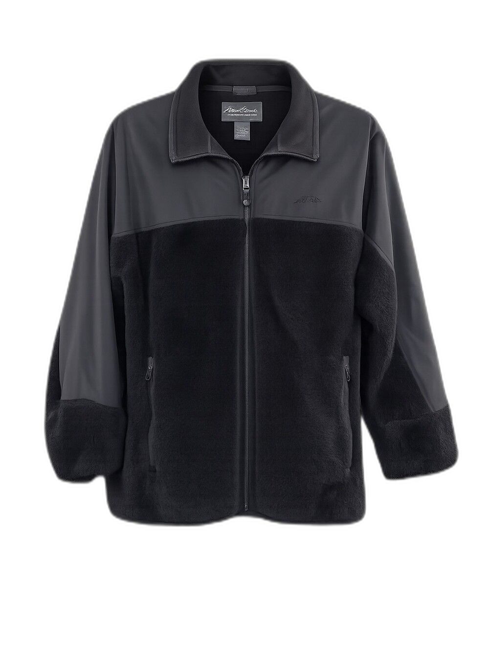 Polartec Fleece Shell Jacket Men's Eddie Bauer Black Full Zip Size M